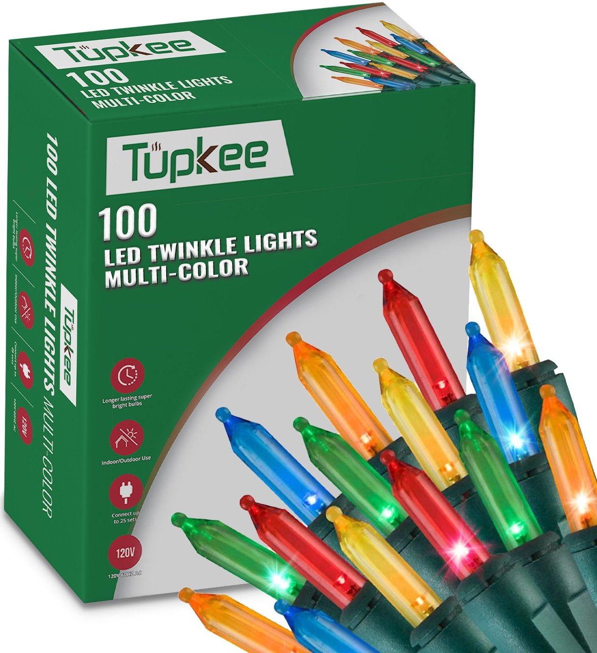 Christmas LED Random Twinkle Lights - 100 LED Bulbs - 16 of 100 Lights Twinkle