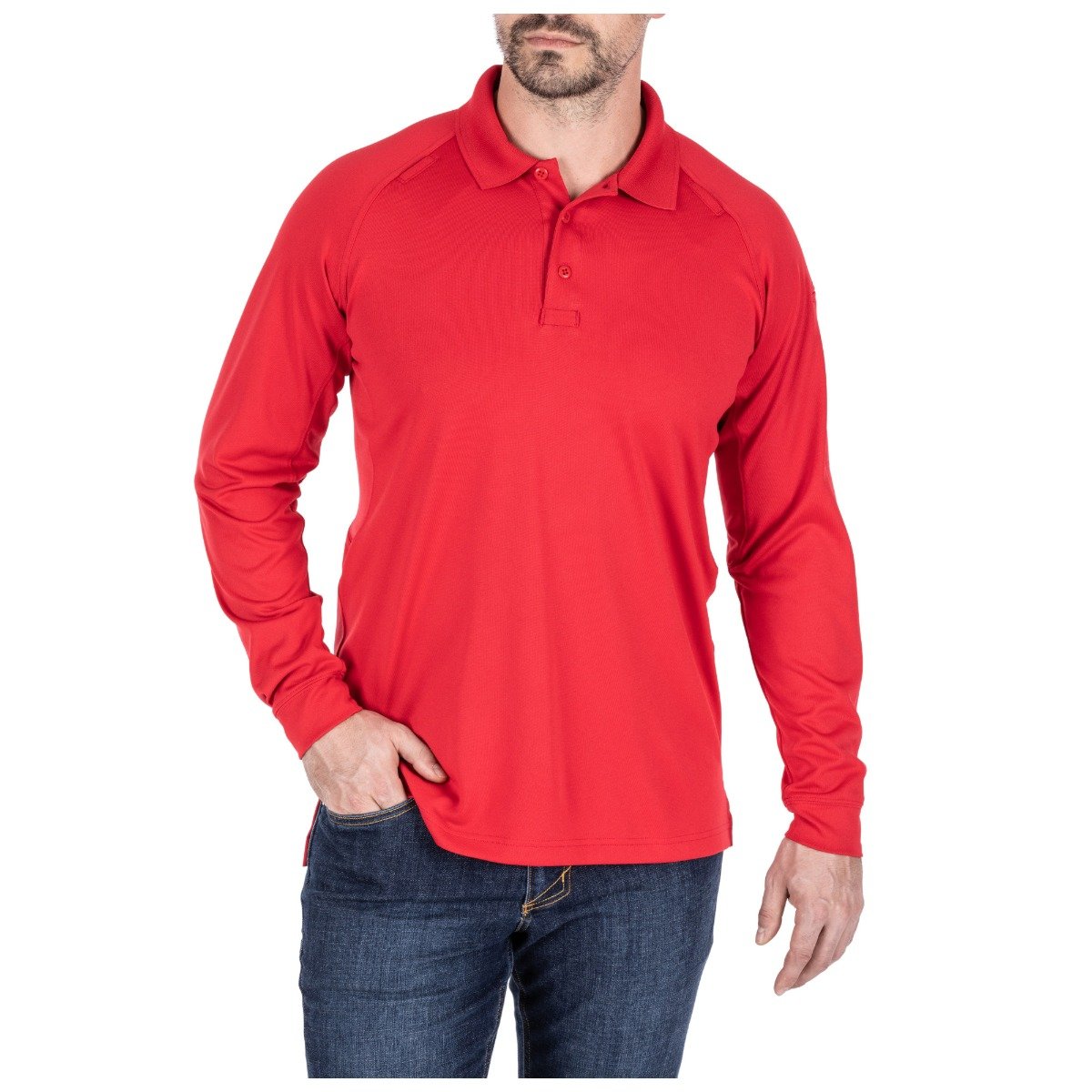 5.11 Tactical Men's Performance Long Sleeve Polo, 100% Polyester, Style 72049 - Picture 17 of 19