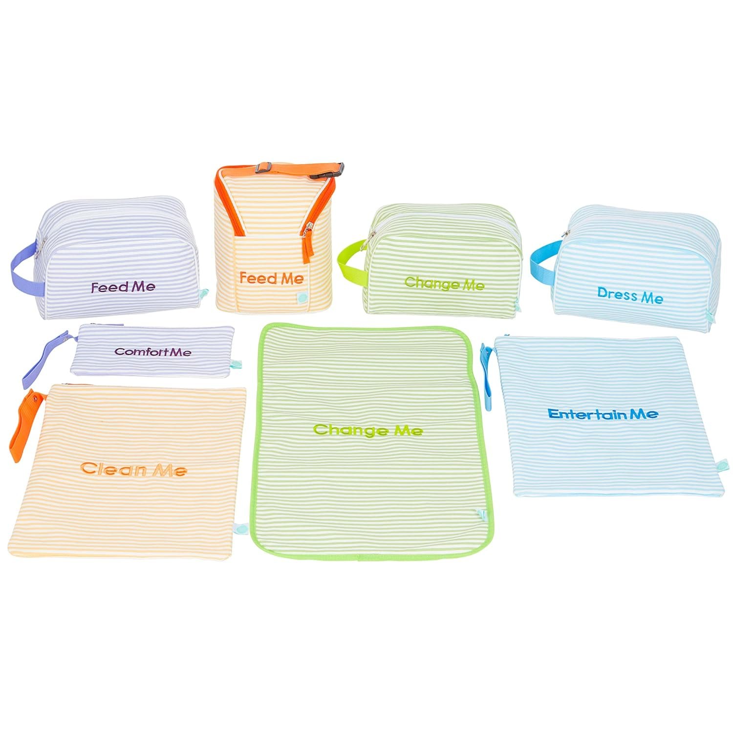 Easy Baby - Supplies Organizer Pouches Changing Pad Packing Cube - Seersucker - Picture 7 of 8