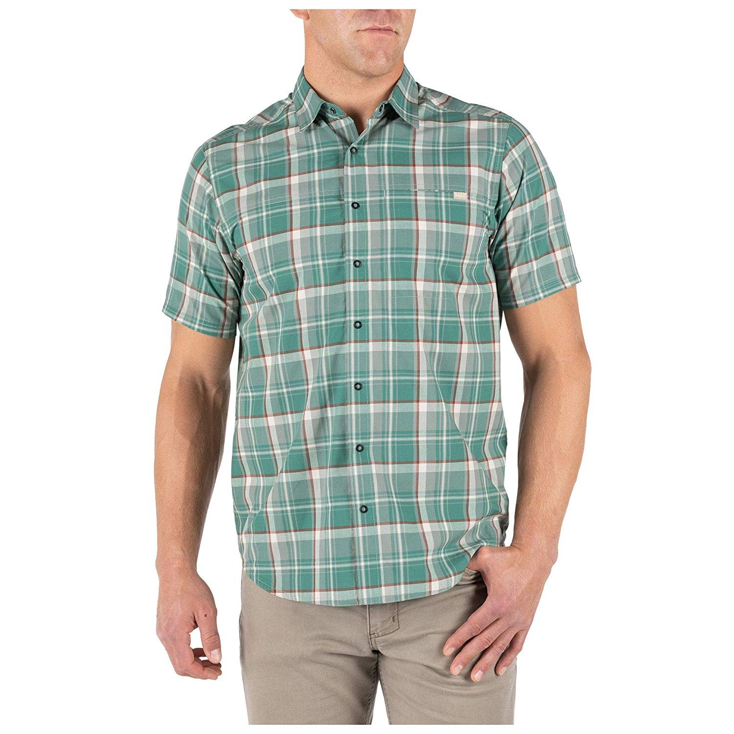 5.11 Tactical Men's Hunter Plaid Short Sleeve Button-Up Shirt, Style ...
