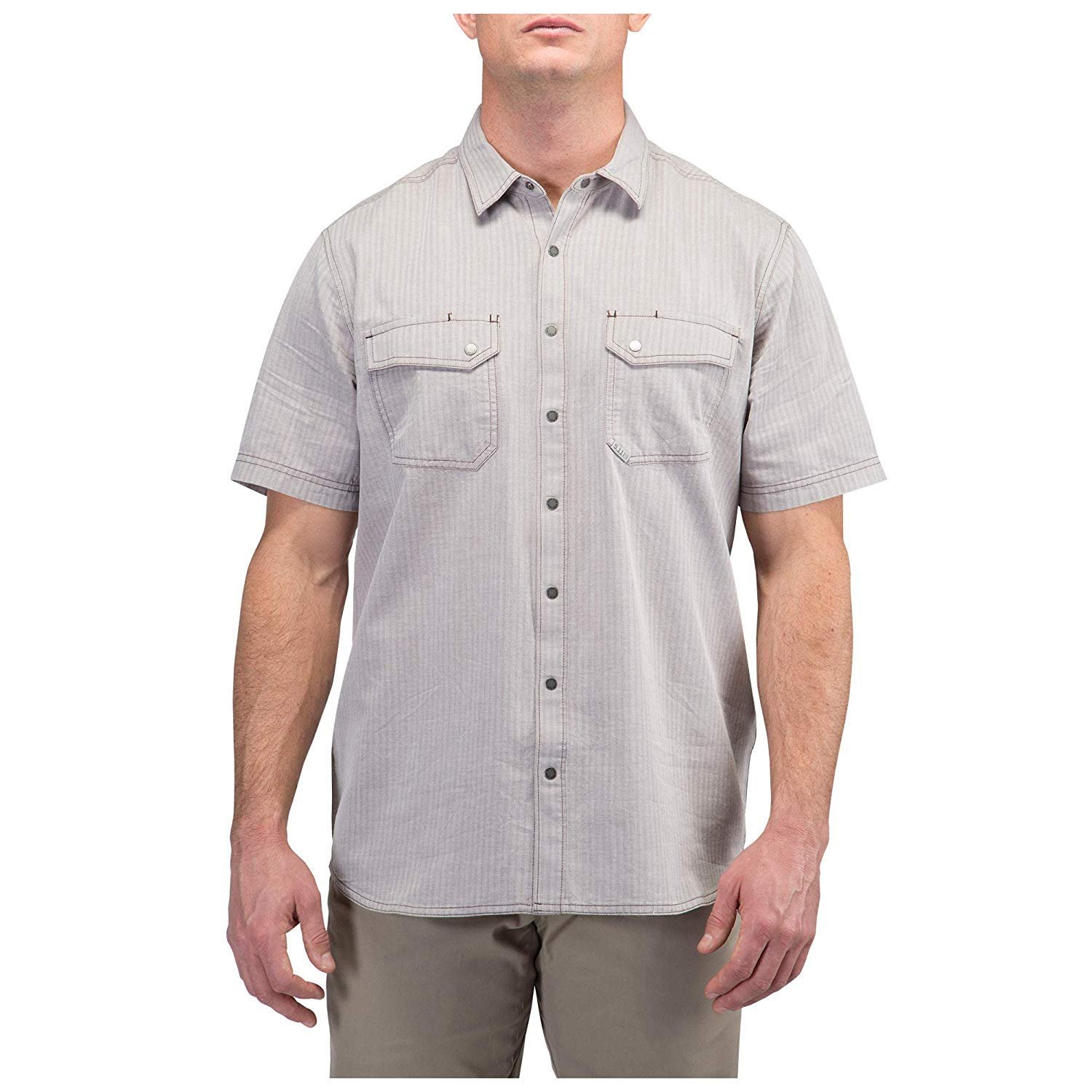 5.11 Tactical Men's Herringbone Short Sleeve Button-Up Shirt, Style ...