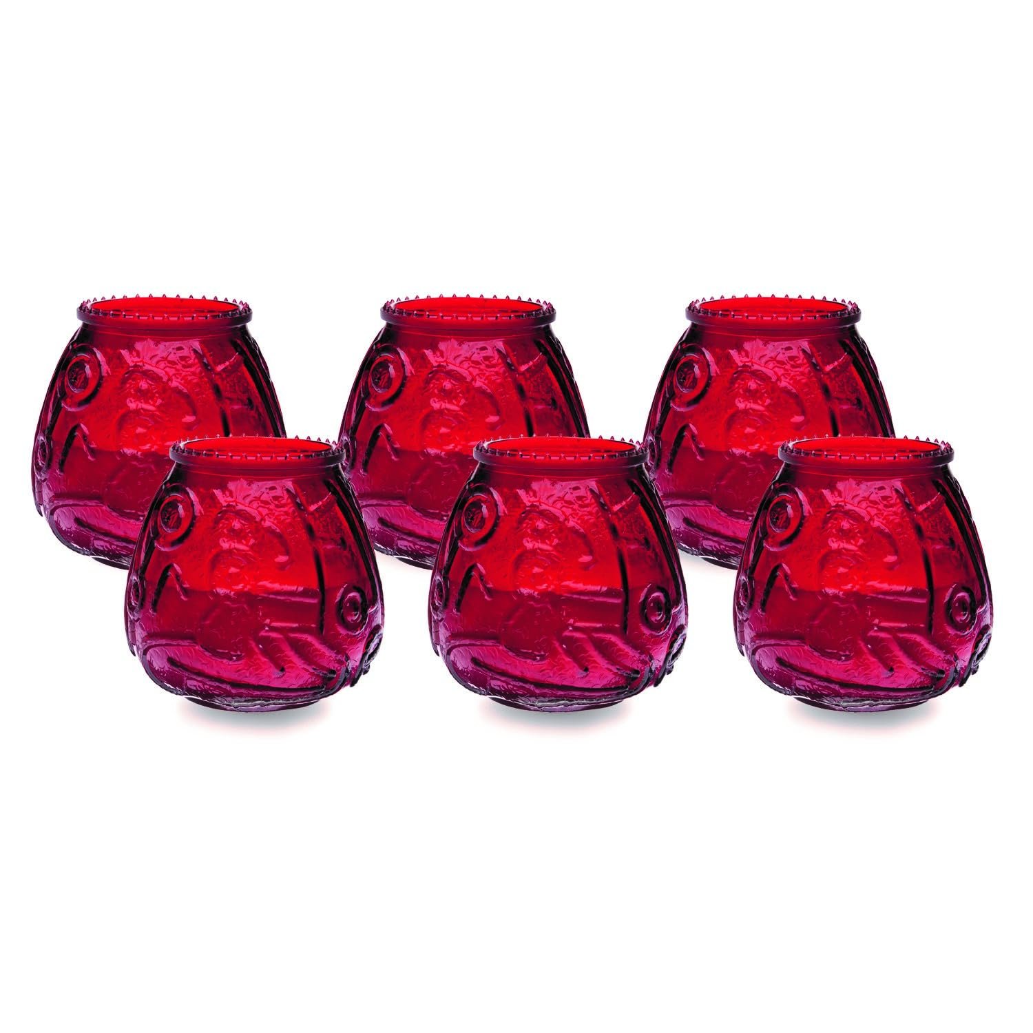 Sterno Euro-Venezian Wax Candle Pack - 6 Candele con Portabicchieri, Brucia 45hr - Foto 7 di 7