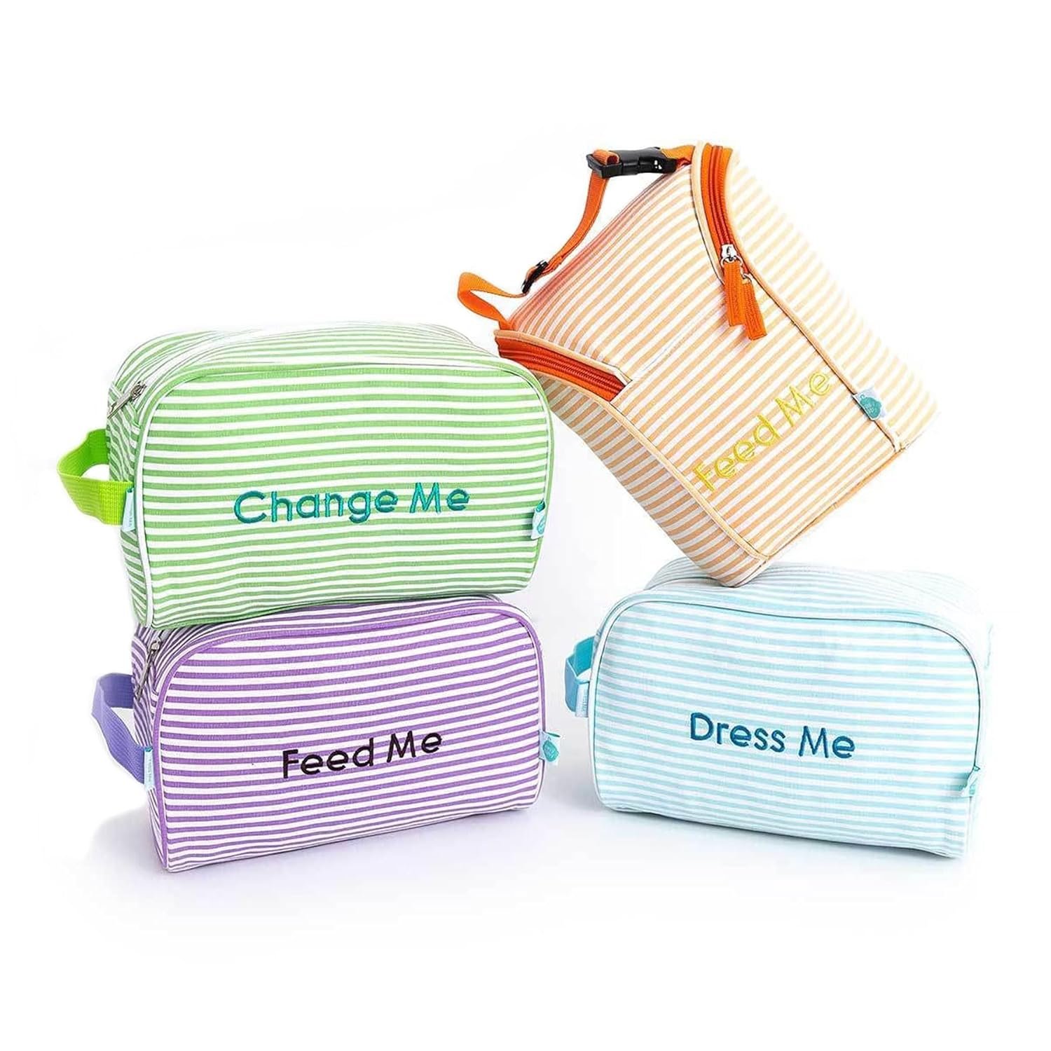 Easy Baby - Supplies Organizer Pouches Changing Pad Packing Cube - Seersucker - Picture 8 of 8