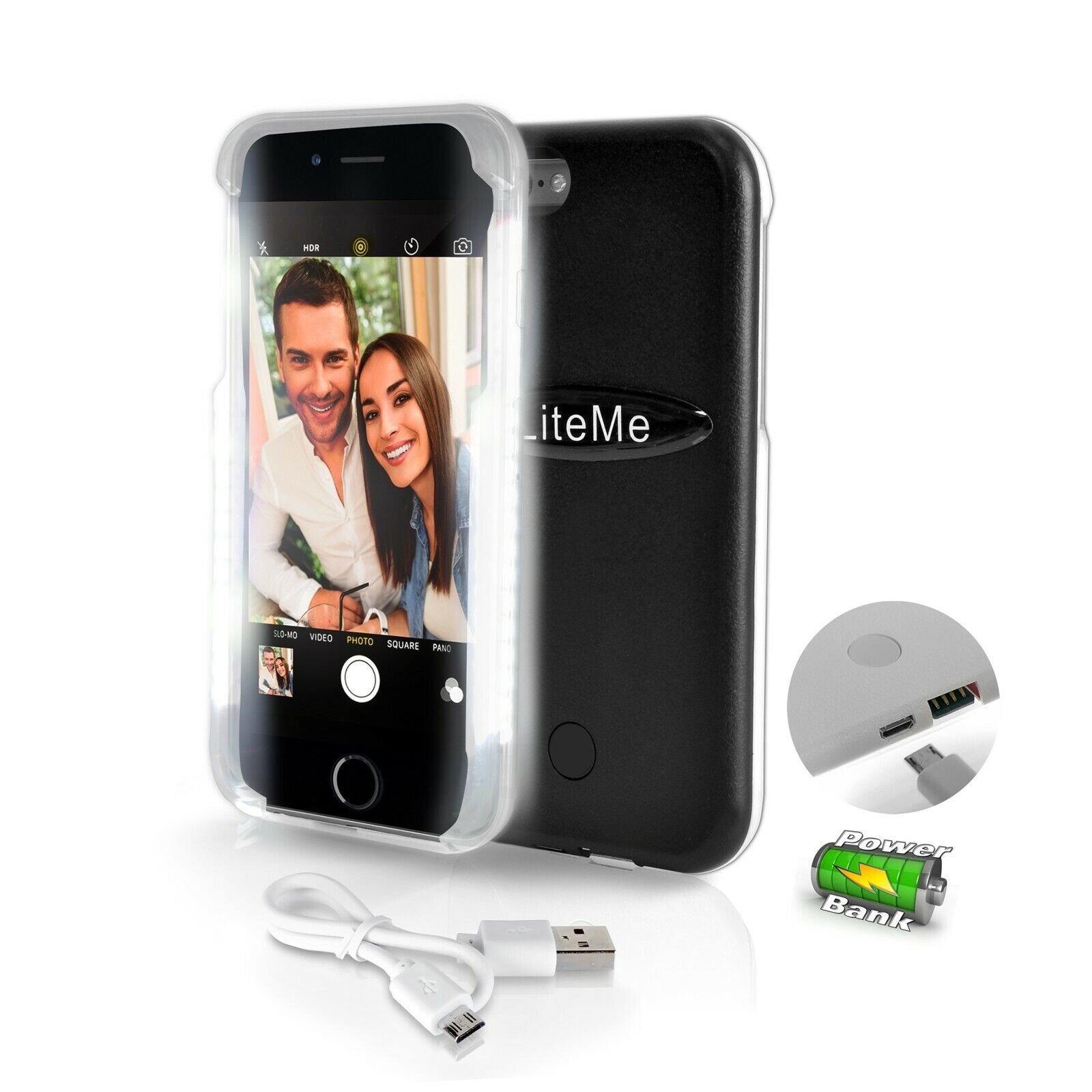 vroegrijp Impressionisme Begraafplaats LiteMe LED Selfie Phone Case Cover & Power Bank For Apple iPhone 6 6S Plus  | eBay