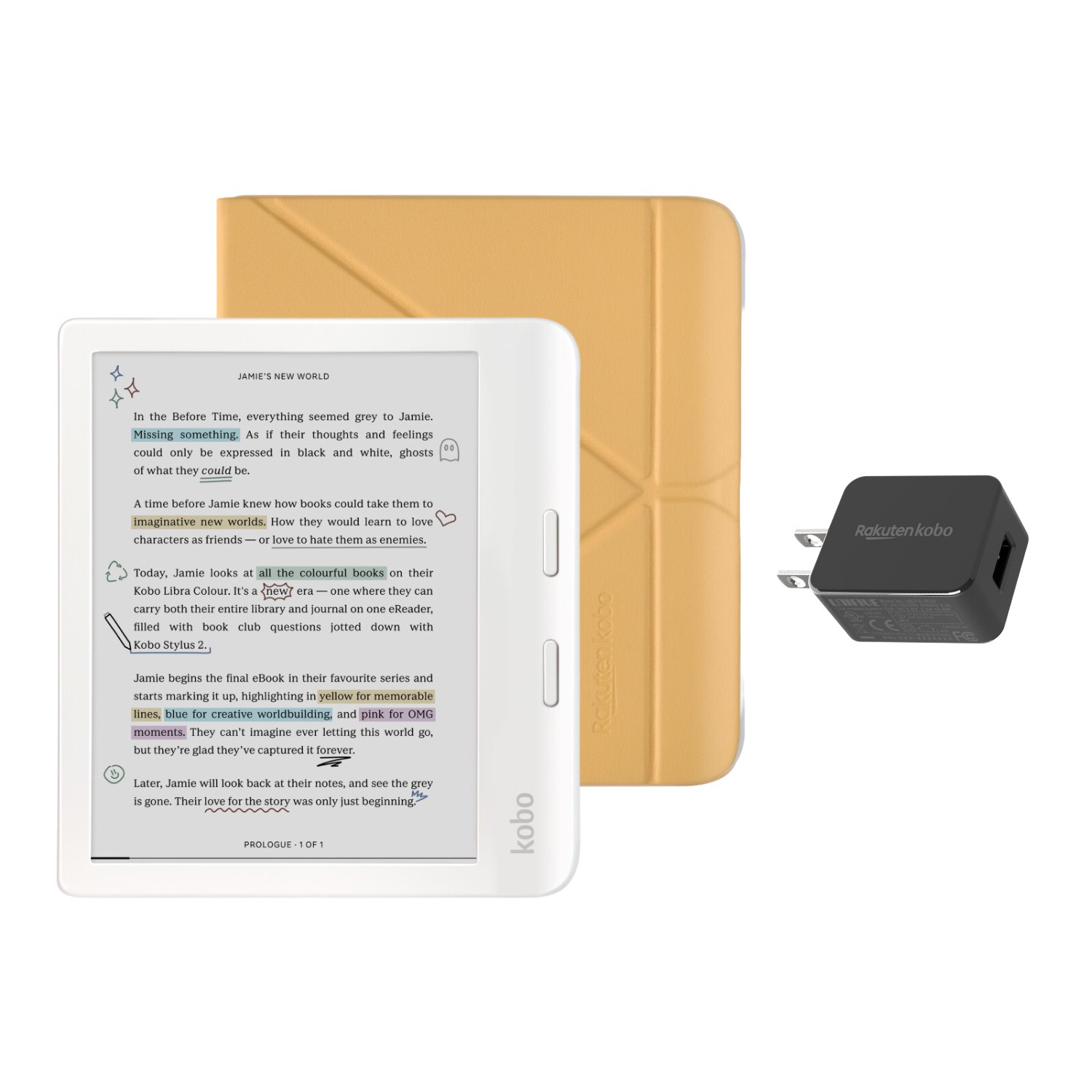 Lector electrónico Kobo Libra color blanco con estuche paquete NUEVO AL POR MENOR - Imagen 4 de 8