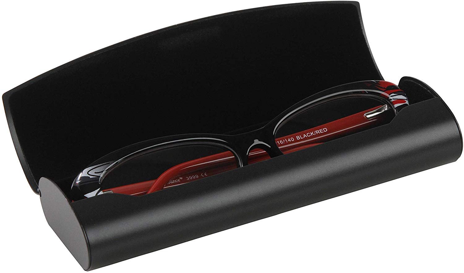 Aluminum Eyeglass Case Hard Shell For Small to Medium Frames In Black