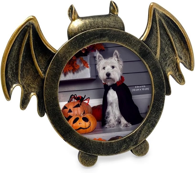 Isaac Jacobs 4x4 Bat-Shaped Picture Frame With Ears And Wings Detail, Photo... - Picture 24 of 25