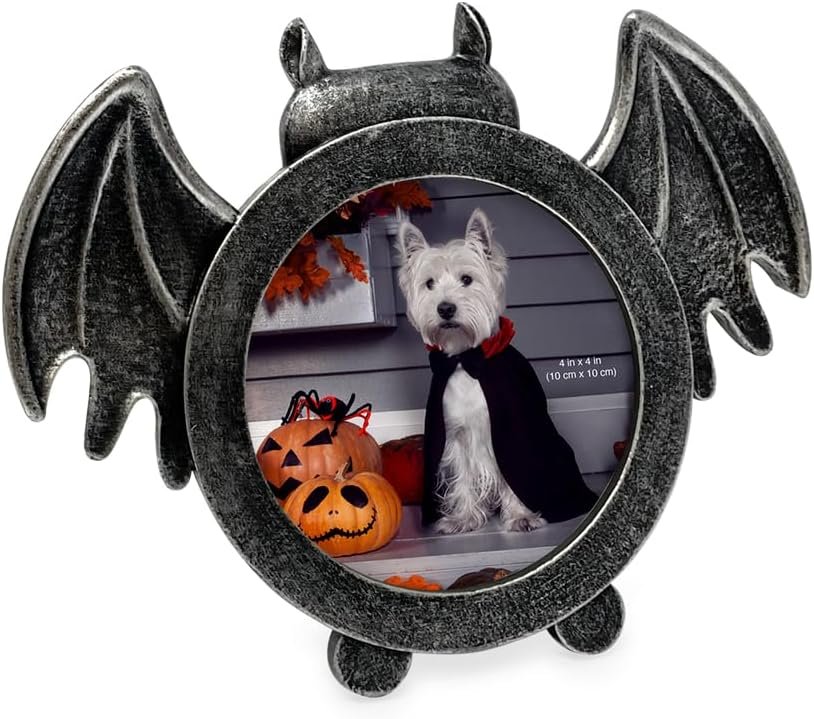 Isaac Jacobs 4x4 Bat-Shaped Picture Frame With Ears And Wings Detail, Photo... - Picture 25 of 25