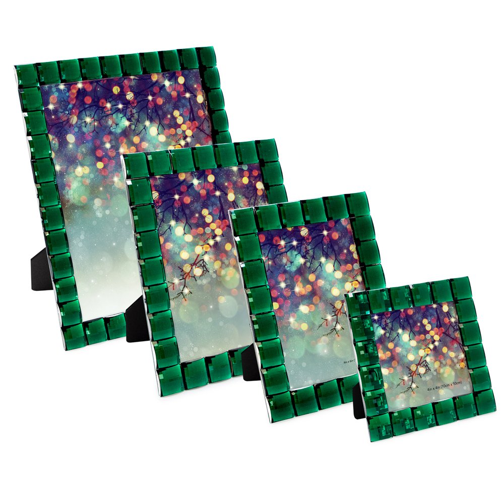 Isaac Jacobs Decorative Sparkling Light Blue Jewel Picture Frame, Photo... - Picture 35 of 37
