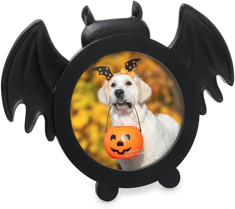 Isaac Jacobs 4x4 Bat-Shaped Picture Frame With Ears And Wings Detail, Photo... - Picture 23 of 25