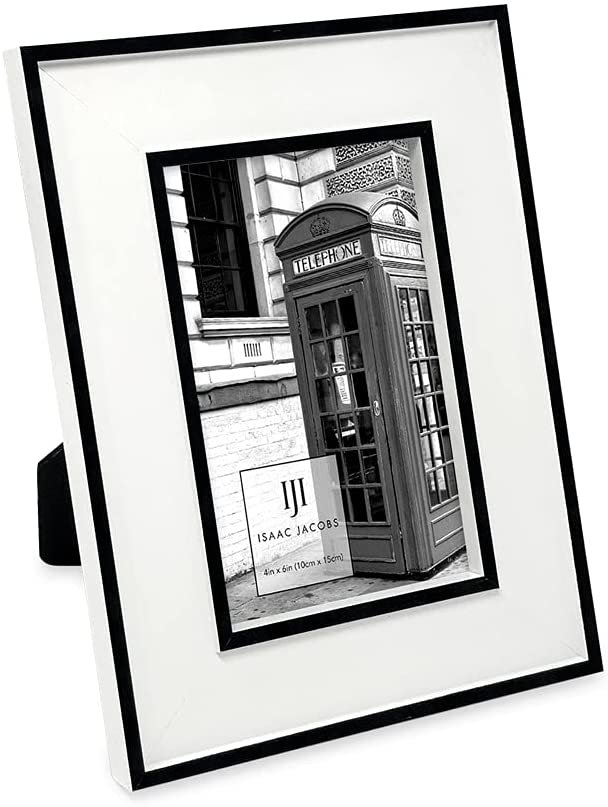 Isaac Jacobs (Vertical & Horizontal) Double Border Picture Frame w/ Black Easel - Picture 24 of 24