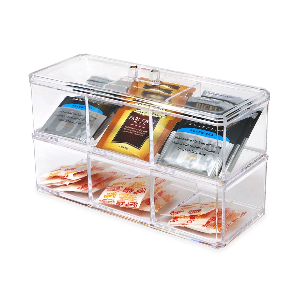 Isaac Jacobs Stackable Organizer Drawer, Clear Plastic Storage Box