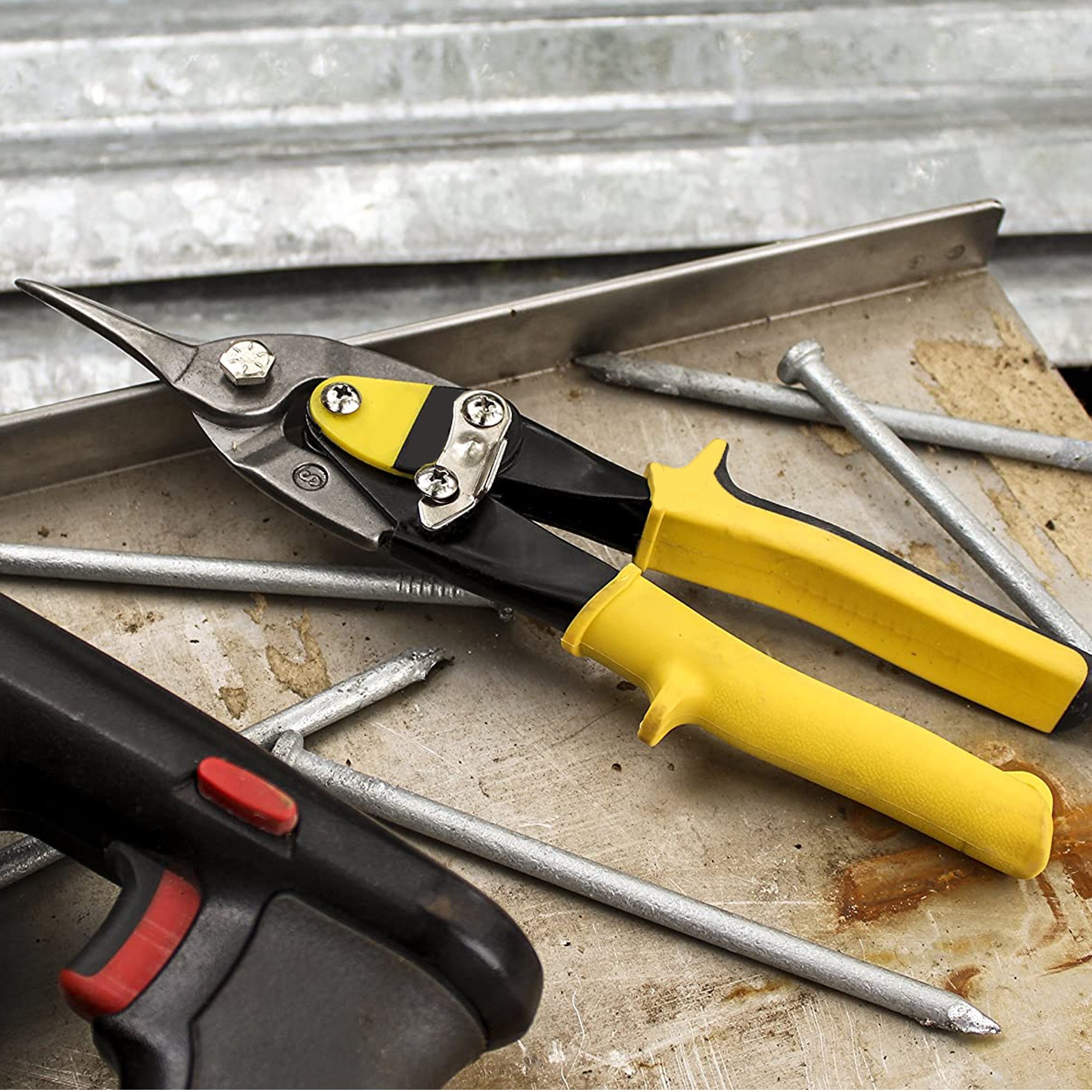 Heavy Duty Aviation Tin Snip Cutter STRAIGHT Cut for Sheet Metal Tool