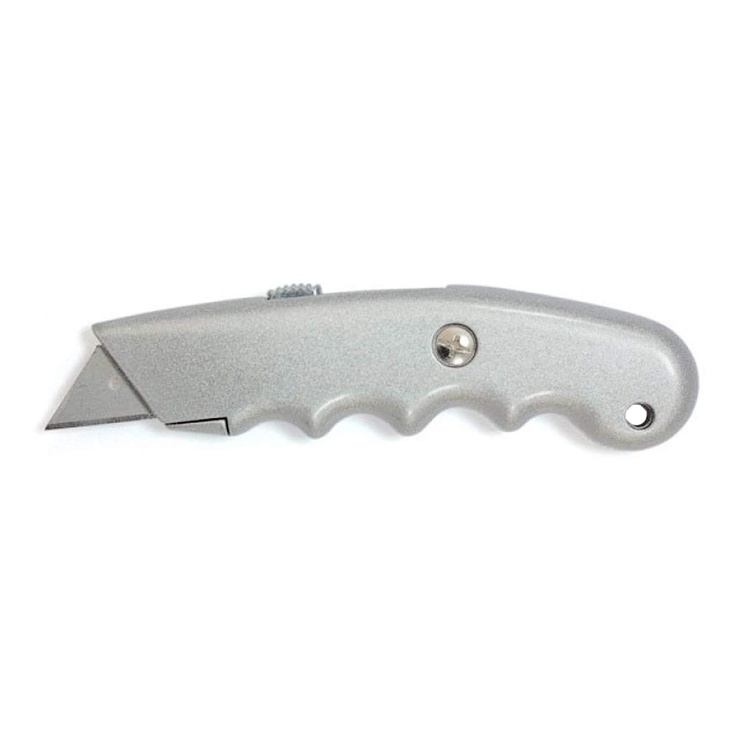 5.5" Heavy Duty Metal Retractable Utility Knife Box Cutter Silver w/ 10