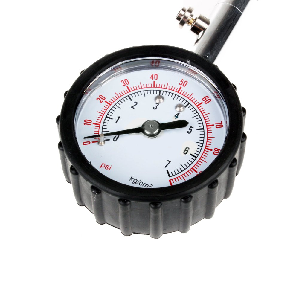 Premium Flexible Hose Truck Car Tire Pressure Gauge 0100 PSI Air Meter