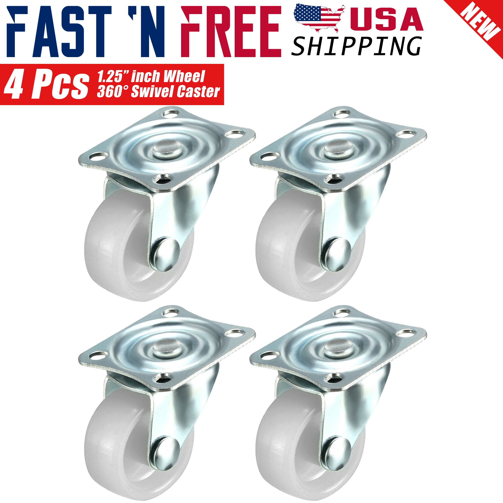 12 PK 2/" Swivel Caster Wheels Hard Rubber Base with Top Plate /& Bearing