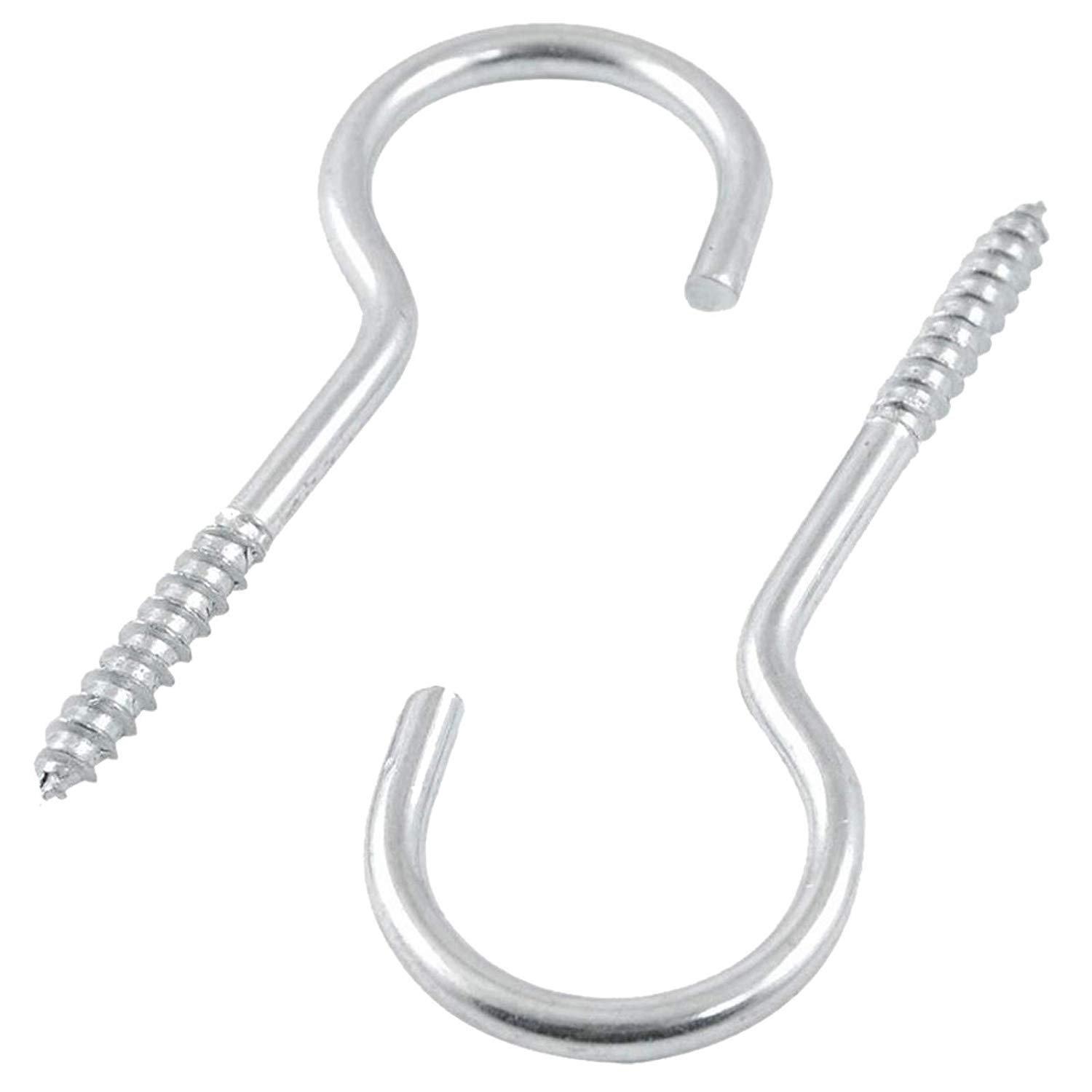 30 Pcs 4" inch Zinc Plated Steel Metal Round End Screw Hooks for