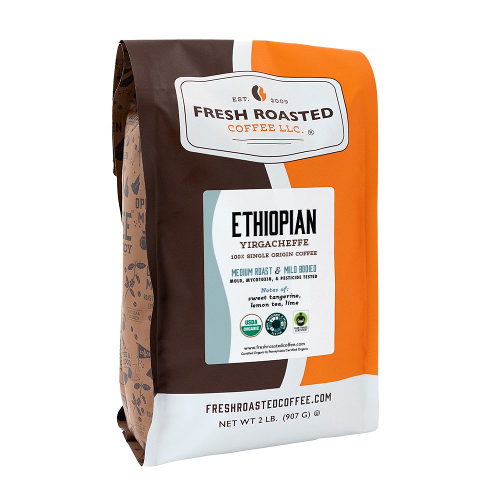 Organic Ethiopian Yirgacheffe | Mold, Mycotoxin Tested | Fresh Roasted Coffee