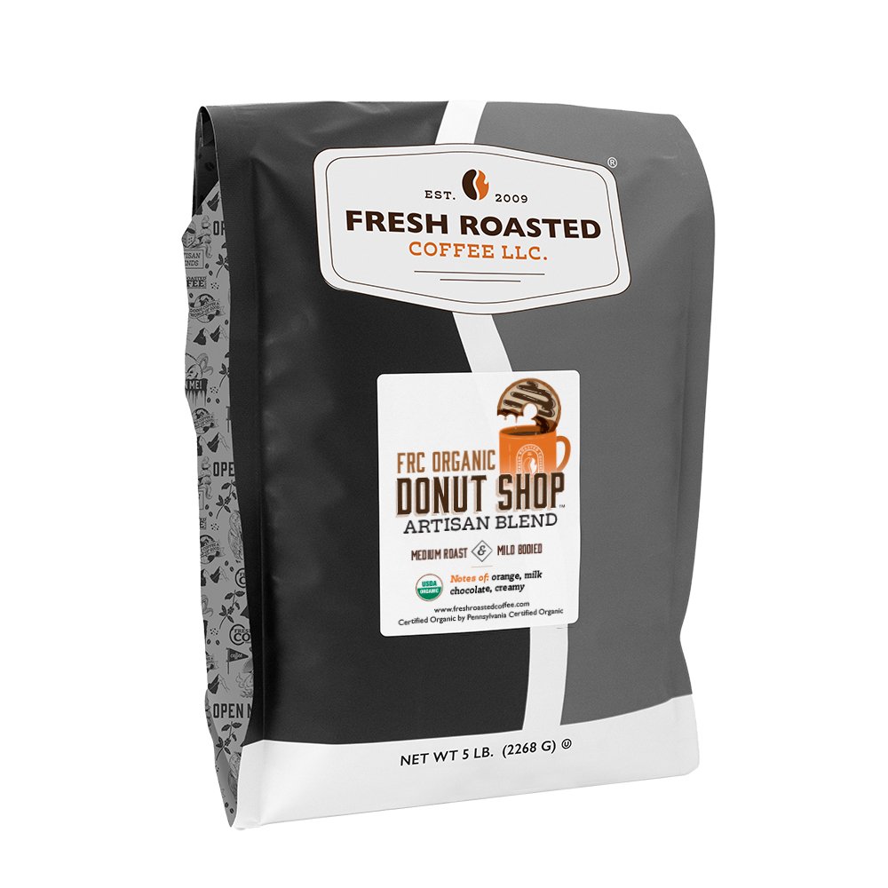 Donut Shop Artisan Blend | Organic Whole Bean Coffee | Fresh Roasted Coffee