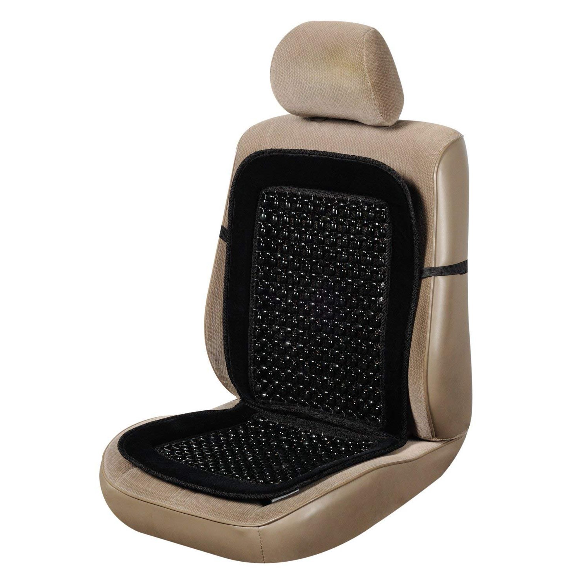 Wooden Bead Velvet Seat Cushions Massaging Comfort Therapeutic Auto Home Office - Picture 6 of 12
