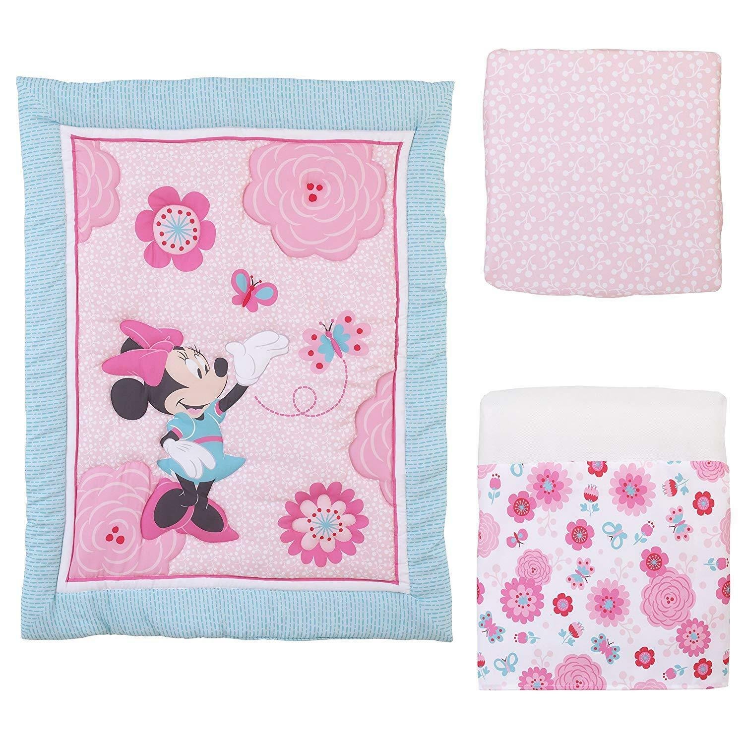 Disney Minnie Mouse 3-Piece Nursery Crib Bedding Set | eBay