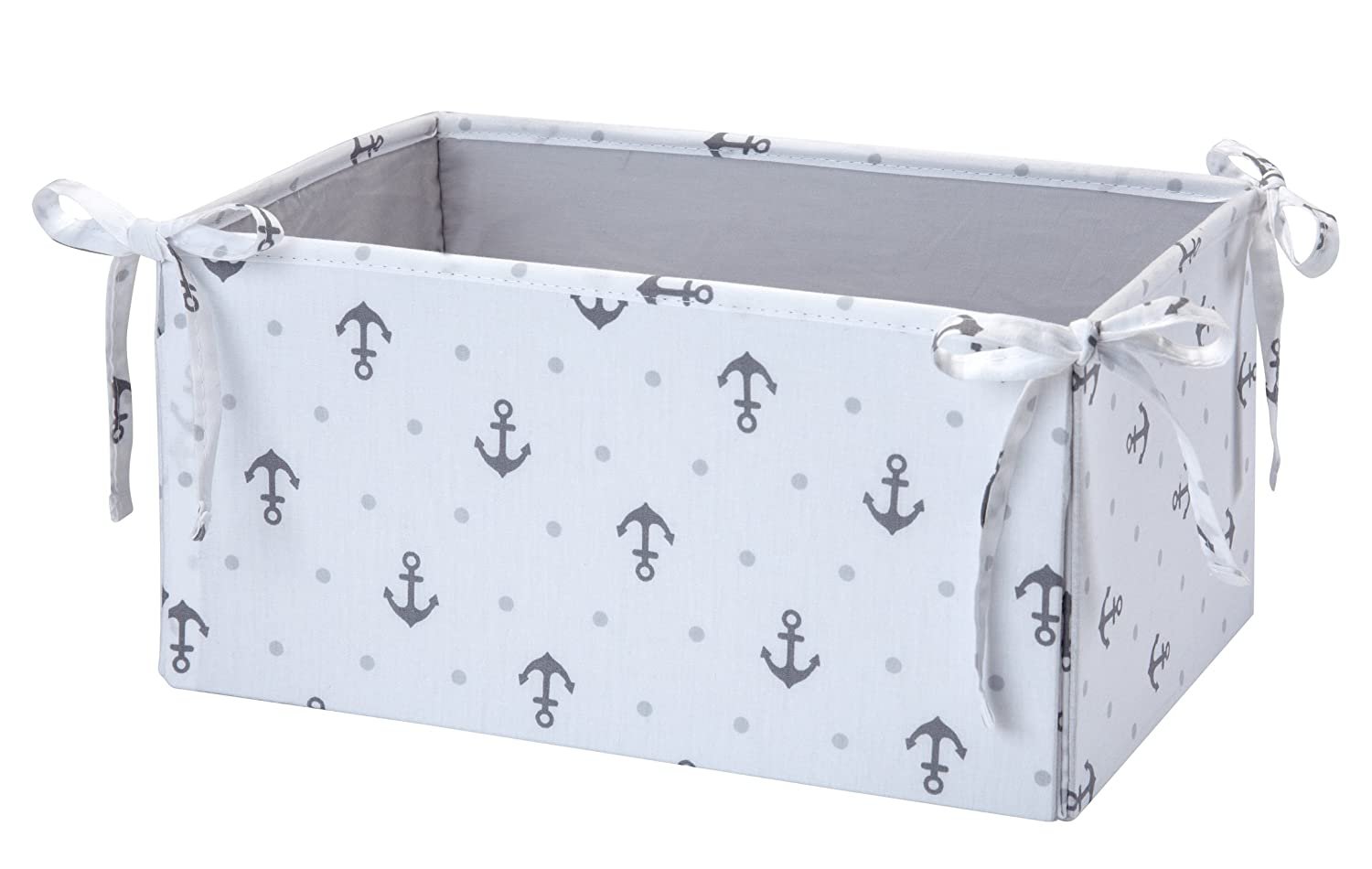 Nautica Kids Separates Sailboats/Rope Print Nursery Storage, Navy/White