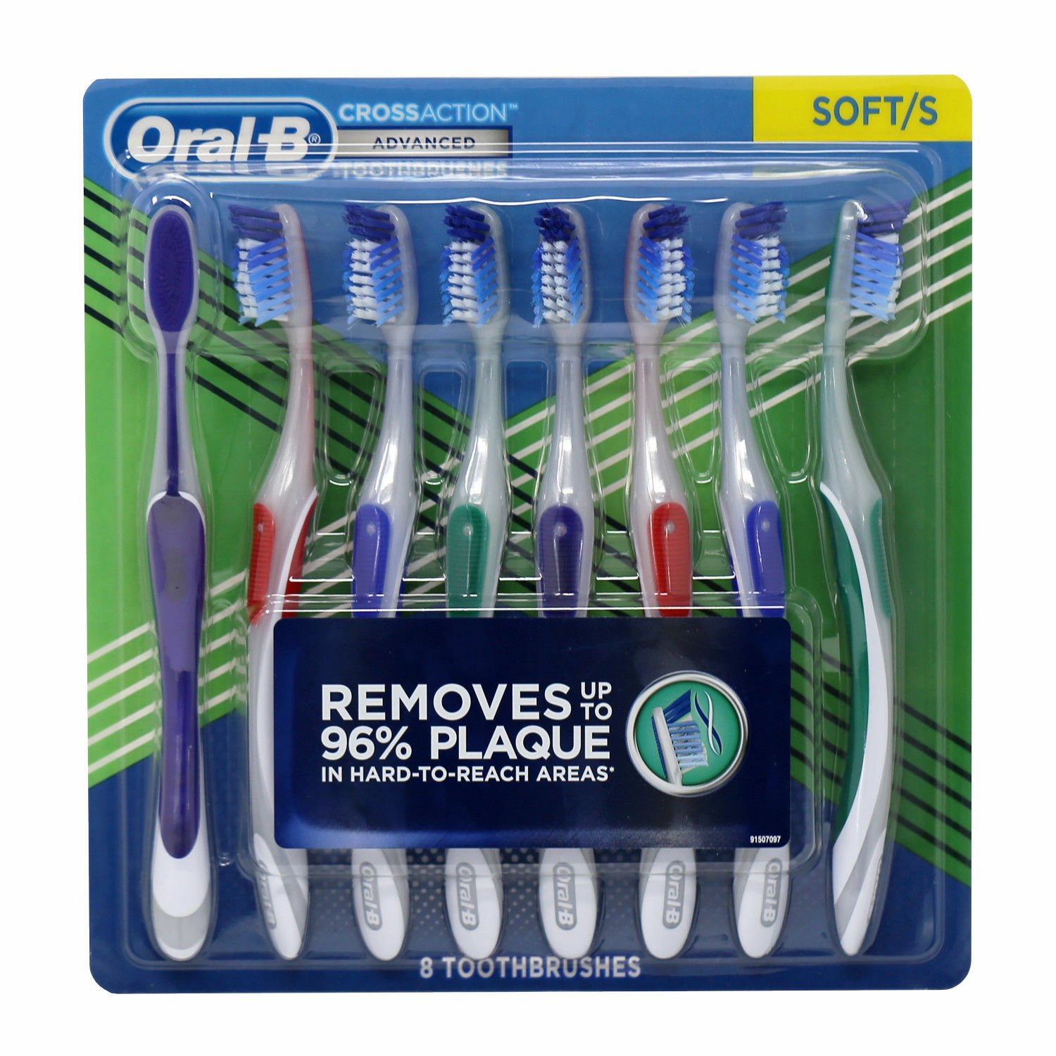 Oral-B Pro-Health Cross Action Advanced Toothbrush, 8-pack - Soft NEW ...