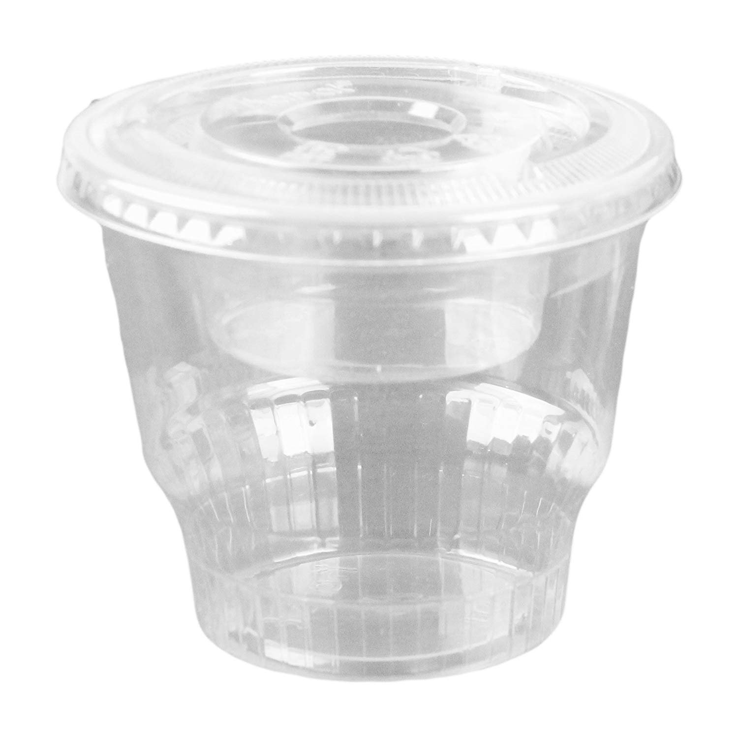 12oz Clear Plastic Dessert Cups with 4oz Parfait Insert & Lids, 3-piece