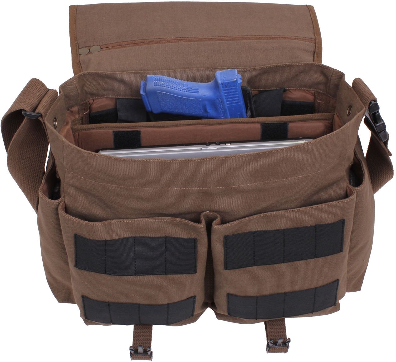 Heavy Duty Cotton Canvas Concealed Carry Gun Messenger Shoulder Bag | eBay
