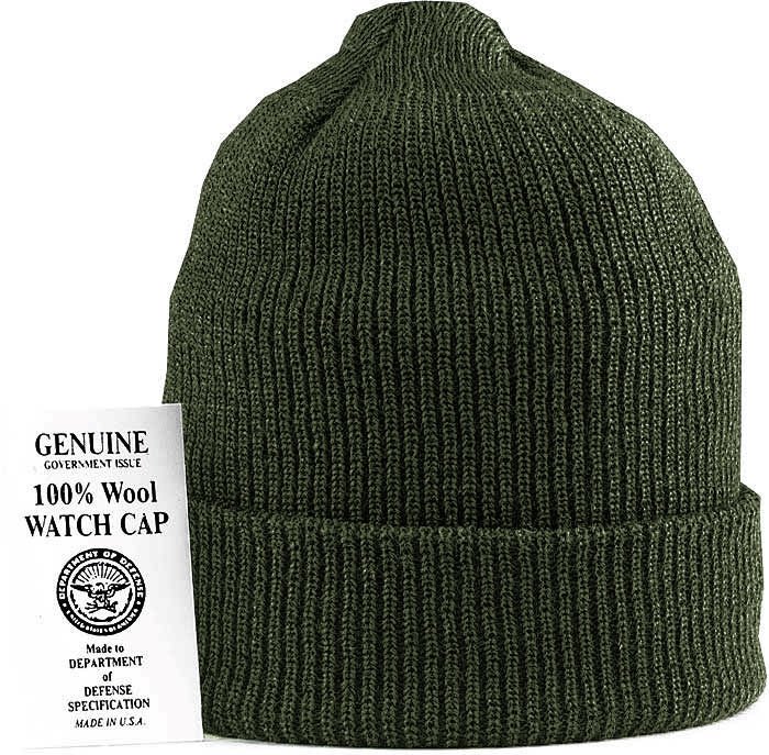 Military 100 Wool Knit Winter Hat Wool Watch Cap Usa Made Ebay