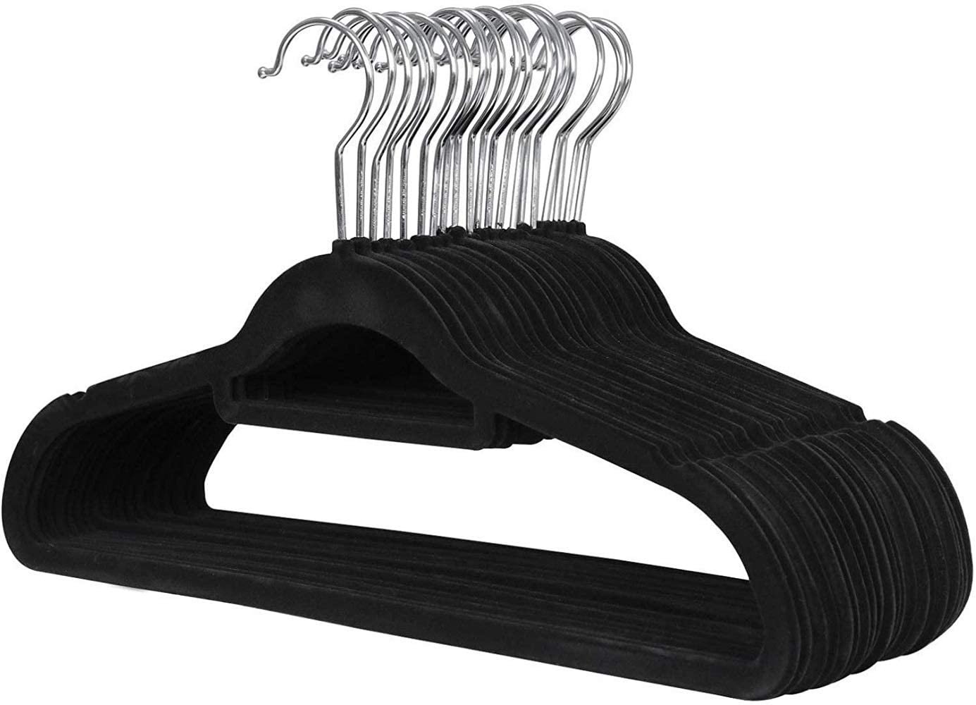 Velvet Hangers Premium Non-Slip Flocked Clothes Hangers Suit/Shirt ...