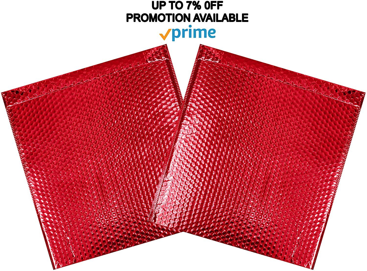 50 Pack Metallic Bubble Mailers 15X17 Red Padded Envelopes