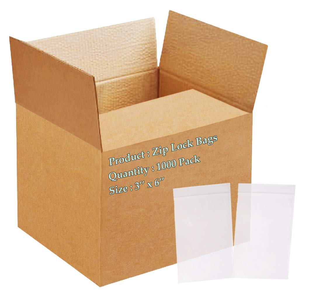 1000 Zip Lock Bags Clear Ultra Thick Seal Top Polyethylene Bags 2 Mil All Size - Picture 14 of 27