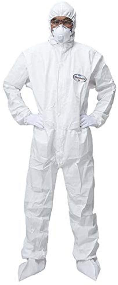 Dupont TY127S White Tyvek Disposabl Coverall Bunny Suit Hood & EWA Size M-5XL 
