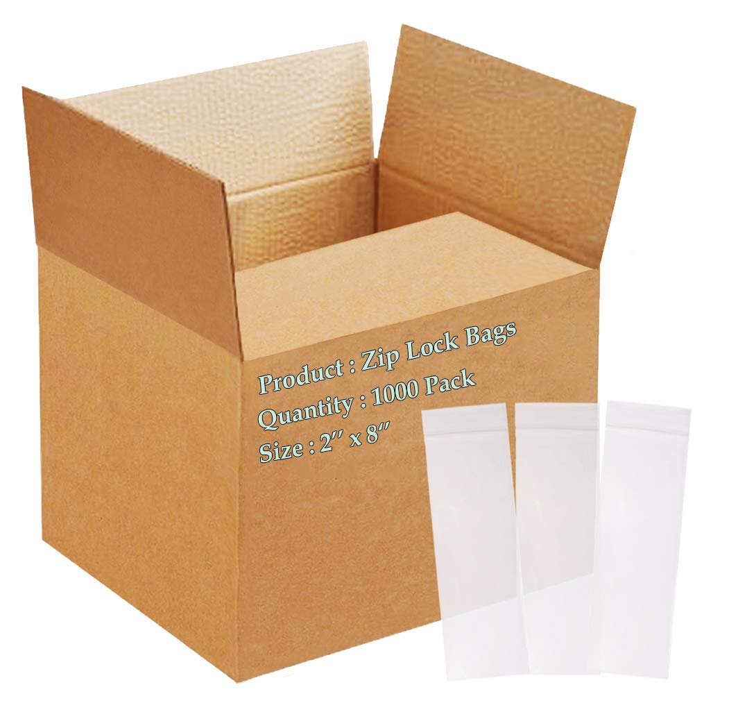 1000 Zip Lock Bags Clear Ultra Thick Seal Top Polyethylene Bags 2 Mil All Size - Picture 10 of 27