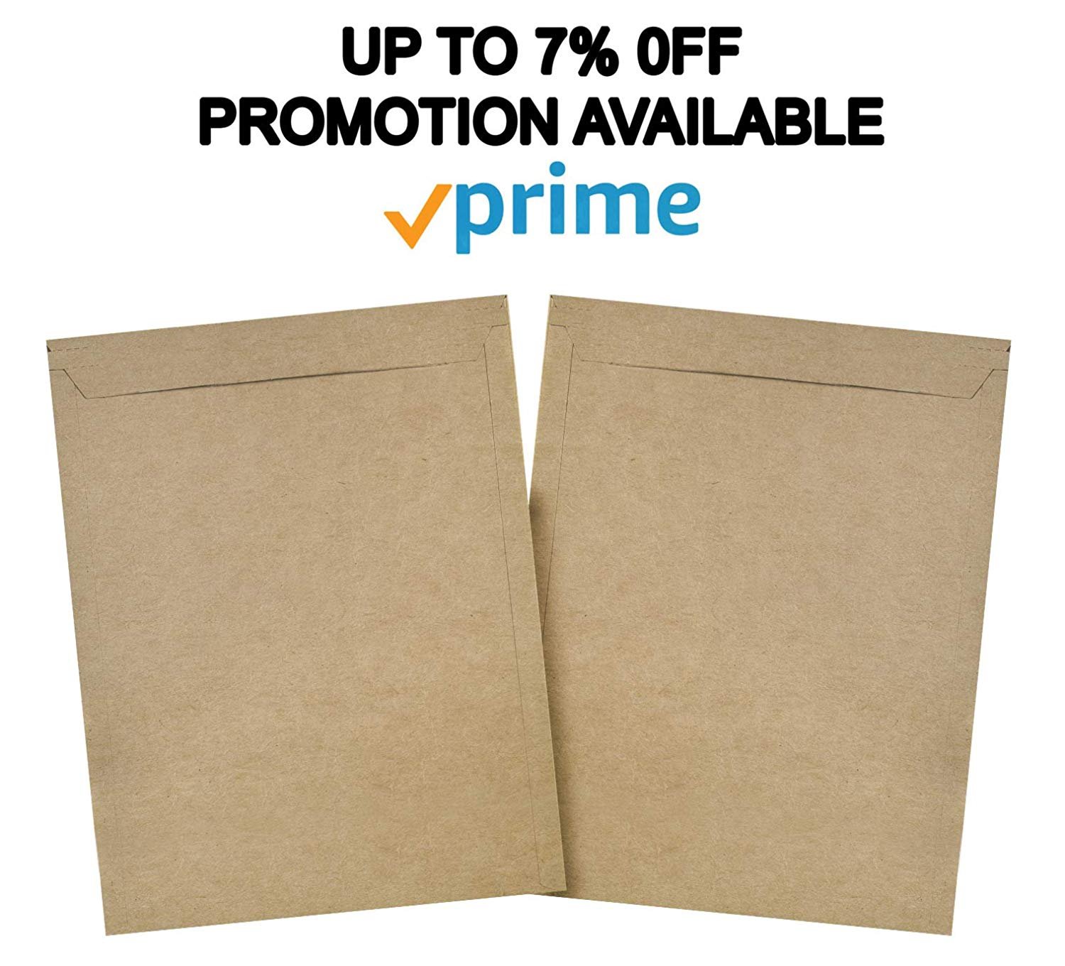 10 Natural Kraft Stay Flat Mailers 7 X 9 Brown Chipboard ...