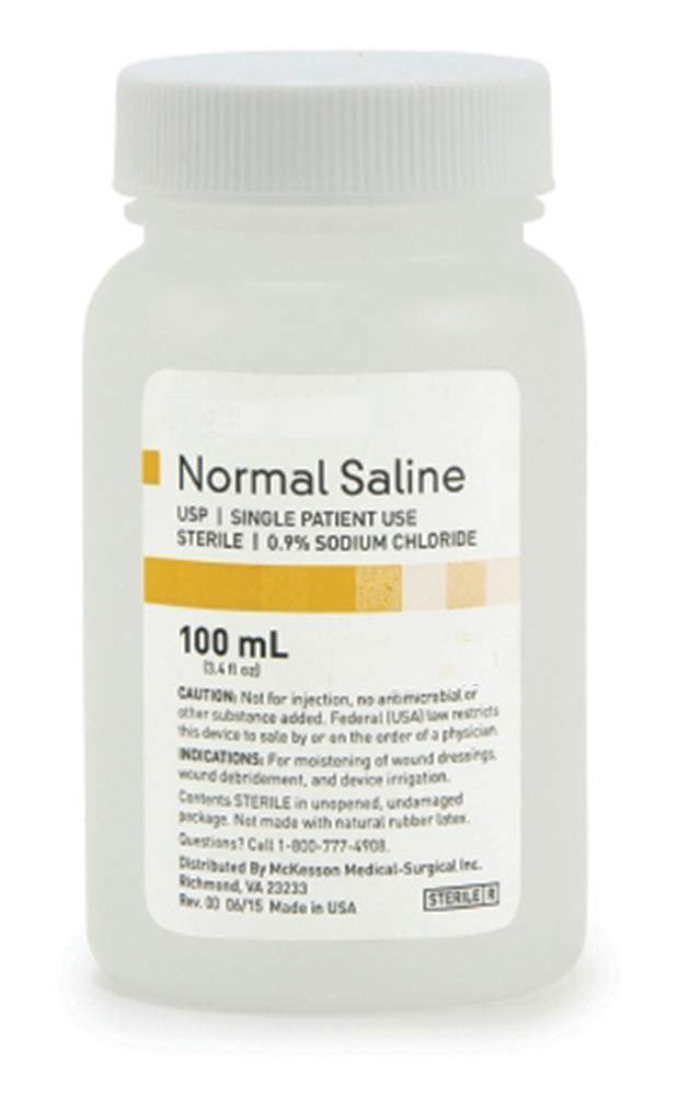 Normal Saline USP Solution Sodium Chloride 0.9% Solution 48 Bottle ...