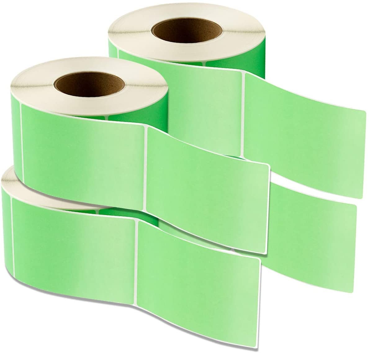 4" x 6" Green Thermal Transfer Color Labels Required  Ribbon 1000/rl Cs 4 Rls 