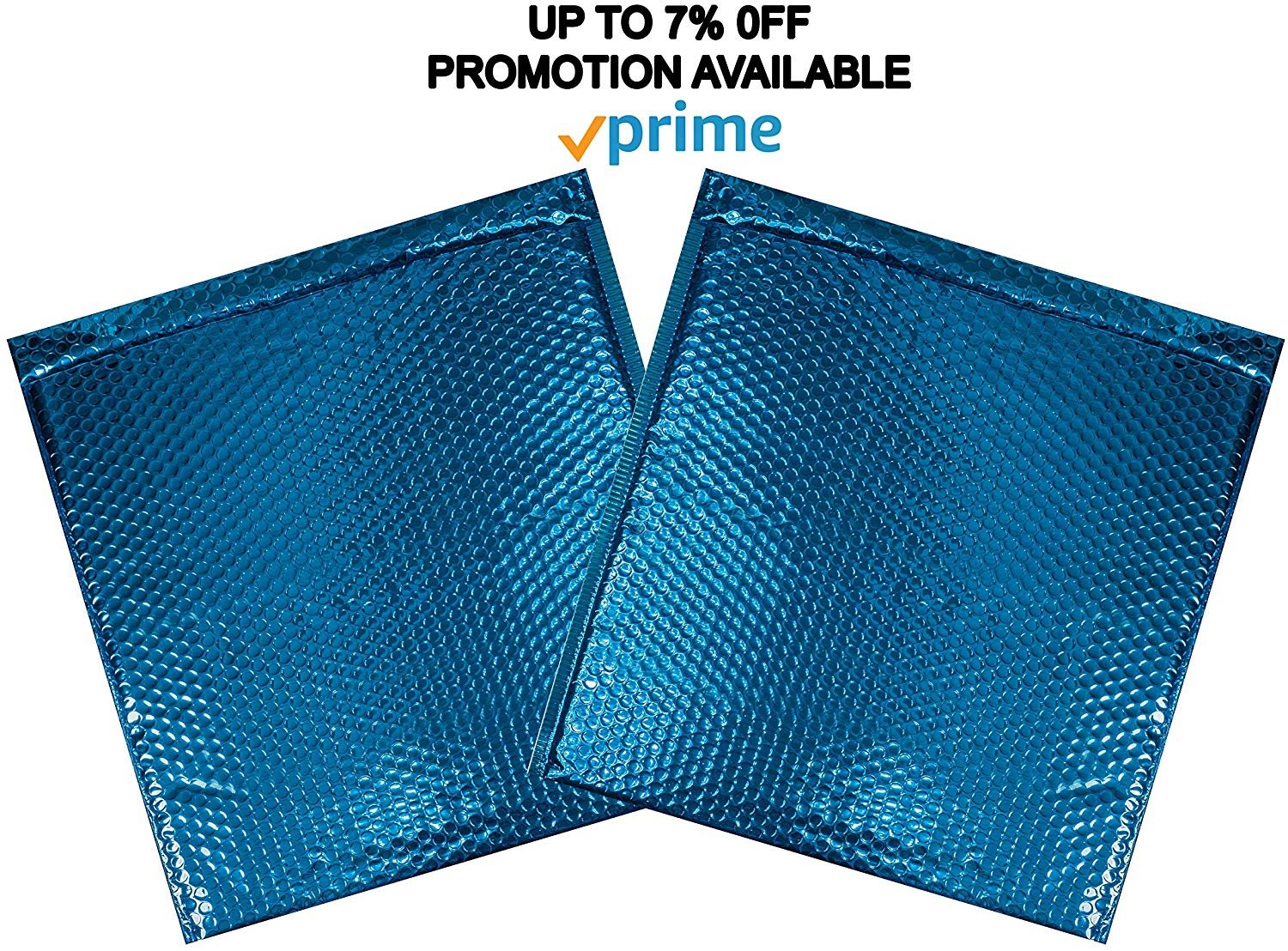 50 Pack Metallic Bubble Mailers Blue Padded Envelopes
