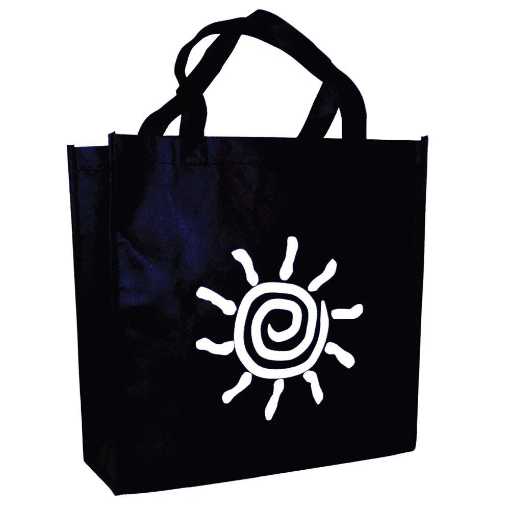 100 ct Polypropylene Grocery Tote Bag Black Shopping Bags Large/Wide | eBay