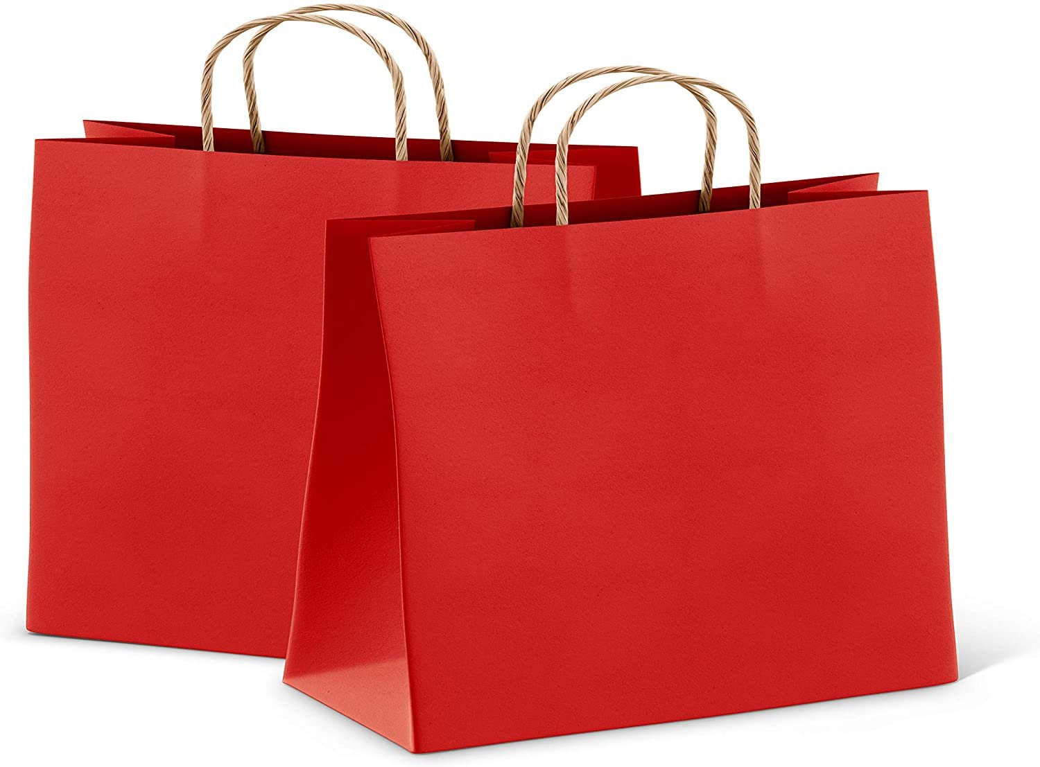 Download Red Retail Shopping Kraft Gift Paper Bags With Handles 16x6x12 Pack of 25 | eBay