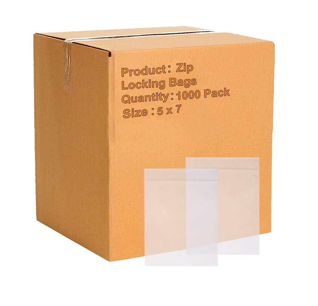 1000 Zip Lock Bags Clear Ultra Thick Seal Top Polyethylene Bags 2 Mil All Size - Picture 20 of 27