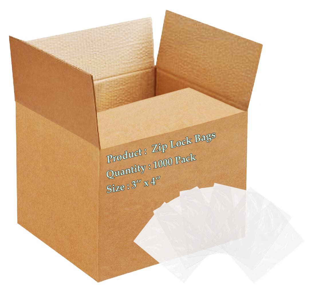 1000 Zip Lock Bags Clear Ultra Thick Seal Top Polyethylene Bags 2 Mil All Size - Picture 13 of 27