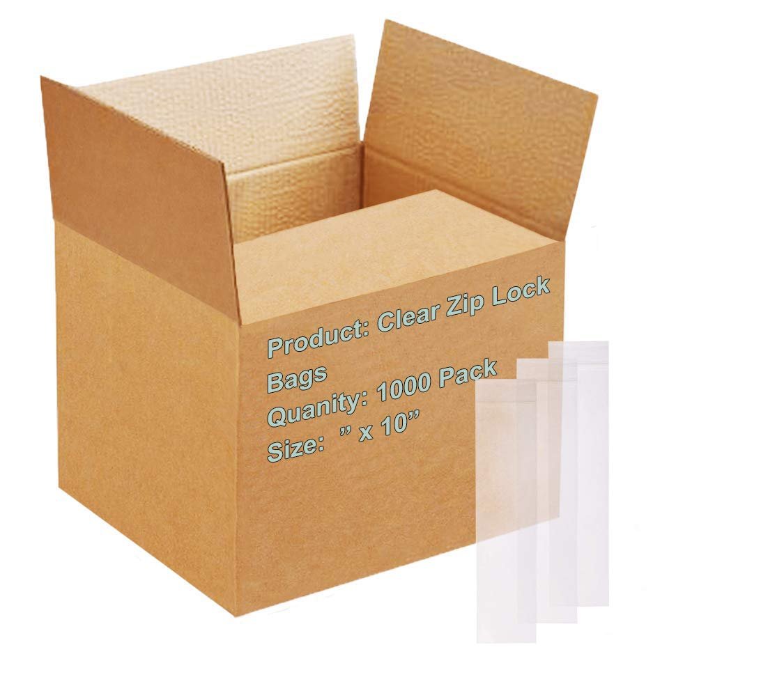 1000 Zip Lock Bags Clear Ultra Thick Seal Top Polyethylene Bags 2 Mil All Size - Picture 11 of 27
