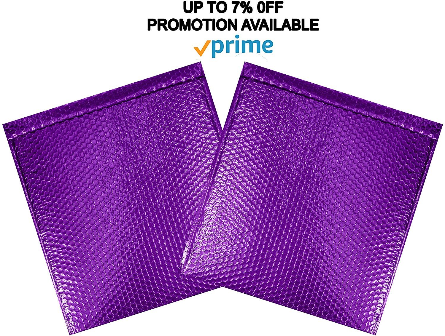 50 Pack Metallic Bubble Mailers Purple Padded Envelopes 15