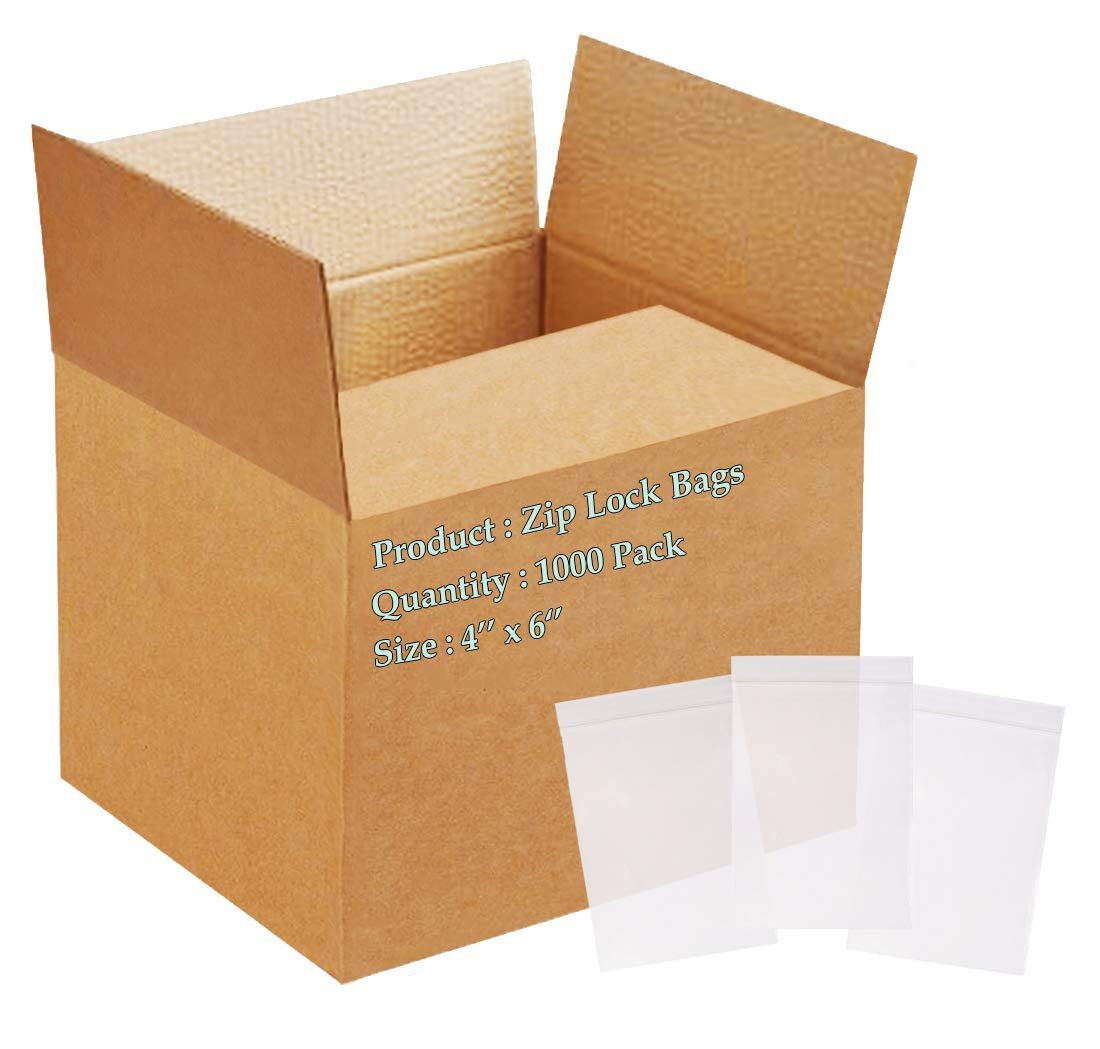 1000 Zip Lock Bags Clear Ultra Thick Seal Top Polyethylene Bags 2 Mil All Size - Picture 17 of 27