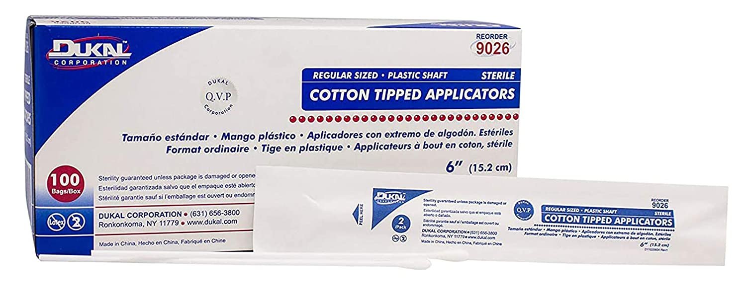 0 Cotton Tipped Applicators 6 Inch Swabsticks Plastic Shaft Sterile Ebay