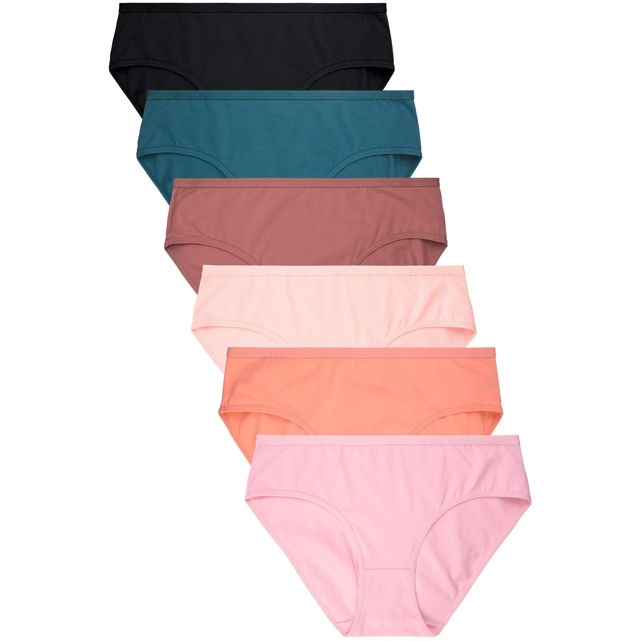 Mamia Women's Soft Breathable Cotton Bikini Brief Panties, Pack of 6 - Picture 11 of 18