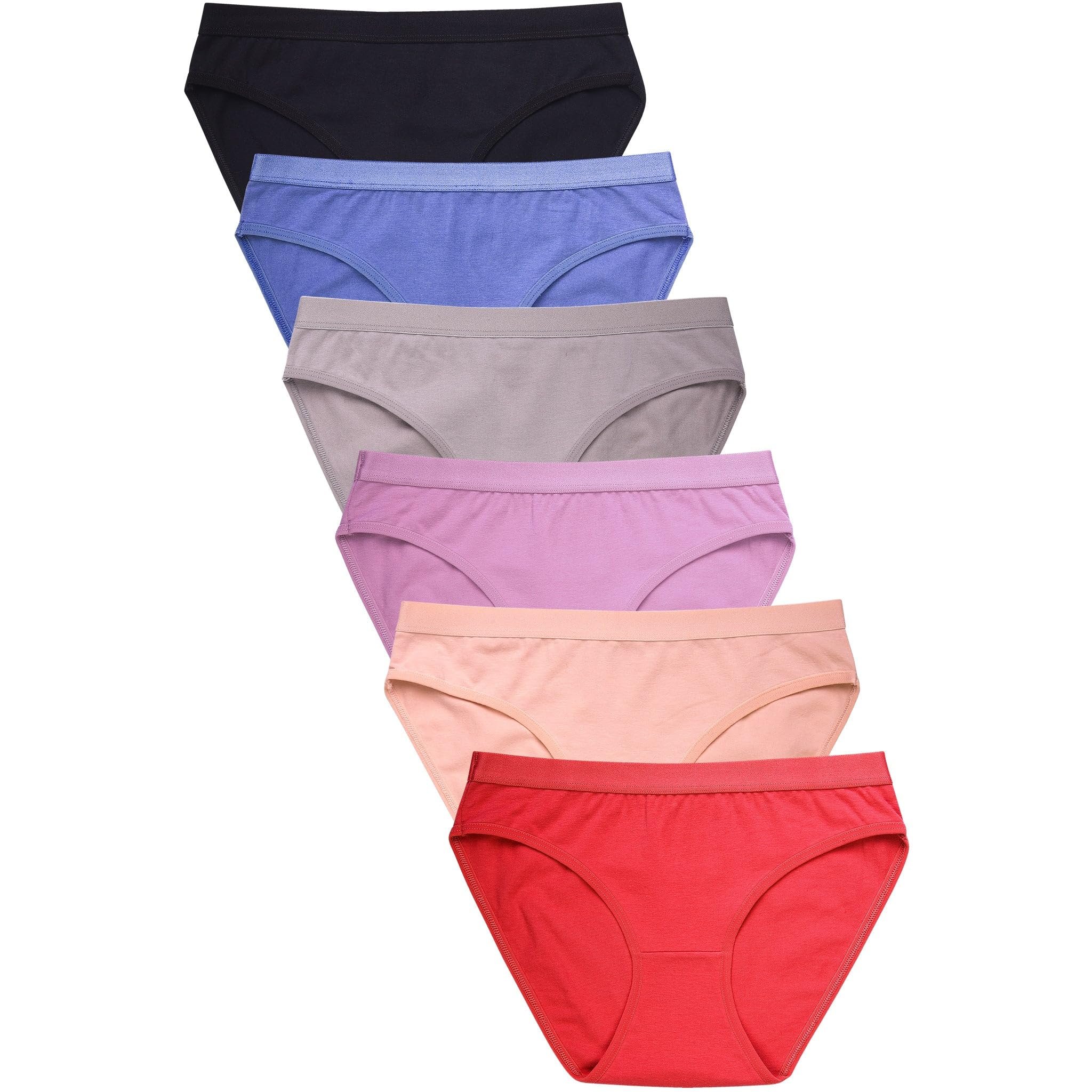 Mamia Women's Soft Breathable Cotton Bikini Brief Panties, Pack of 6 - Picture 8 of 18