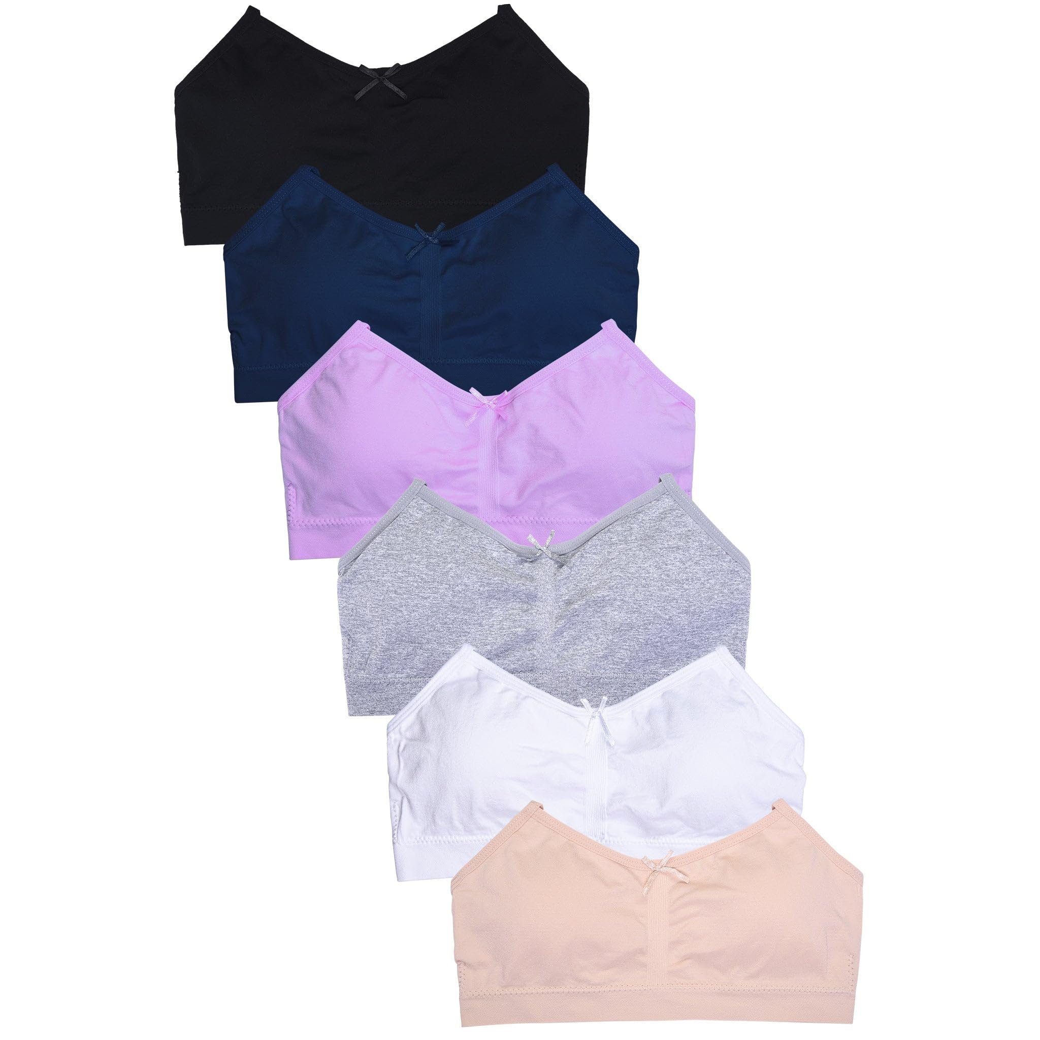 Girl's Soft Seamless Crop Brelette Training Bra (Pack of 6) - Picture 8 of 8